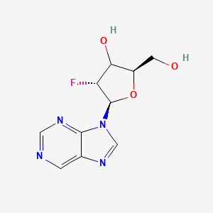 molecular formula C10H11FN4O3 B12398560 (2R,4R,5R)-4-fluoro-2-(hydroxymethyl)-5-purin-9-yloxolan-3-ol 