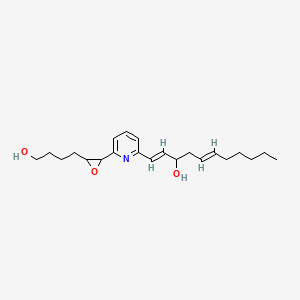 molecular formula C22H33NO3 B1239857 3-(6-(3-Hydroxy-1,5-undecadienyl)-2-pyridinyl)-oxiranebutanol CAS No. 118867-16-6
