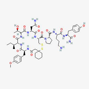 molecular formula C54H79N11O13S2 B12398573 (d(CH2)51,Tyr(Me)2,Thr4,Orn8,Tyr-NH29)-Vasotocin 