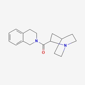 molecular formula C17H22N2O B1239859 DL-N-(2-Quinuclidinoyl)-1,2,3,4-tetrahydroisoquinoline CAS No. 54525-54-1
