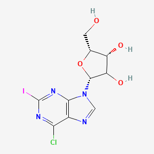 (2R,4R,5R)-2-(6-chloro-2-iodopurin-9-yl)-5-(hydroxymethyl)oxolane-3,4-diol