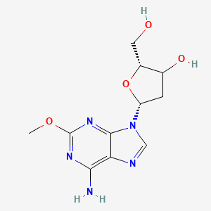 molecular formula C11H15N5O4 B12398637 (2R,5R)-5-(6-amino-2-methoxypurin-9-yl)-2-(hydroxymethyl)oxolan-3-ol 