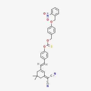 2-[5,5-dimethyl-3-[(E)-2-[4-[[4-[(2-nitrophenyl)methoxy]phenyl]methoxycarbothioyloxy]phenyl]ethenyl]cyclohex-2-en-1-ylidene]propanedinitrile