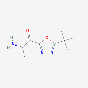 molecular formula C9H15N3O2 B1239873 (2S)-2-Amino-1-(5-tert-butyl-1,3,4-oxadiazol-2-YL)propan-1-one 