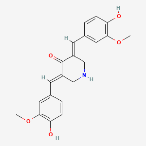 molecular formula C21H21NO5 B12398767 (3E,5E)-3,5-bis[(4-hydroxy-3-methoxyphenyl)methylidene]piperidin-4-one 