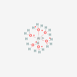 molecular formula AlH18O6+9 B1239884 Aluminum;hexaoxidanium 