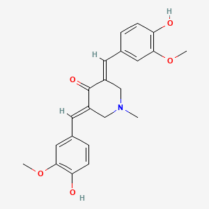 molecular formula C22H23NO5 B12398864 (3E,5E)-3,5-bis[(4-hydroxy-3-methoxyphenyl)methylidene]-1-methylpiperidin-4-one 