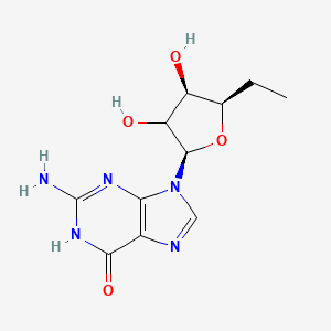 2-amino-9-[(2R,4R,5R)-5-ethyl-3,4-dihydroxyoxolan-2-yl]-1H-purin-6-one