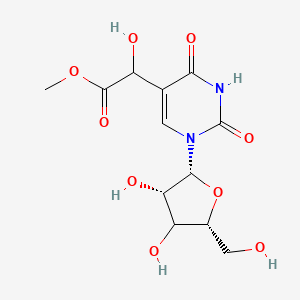 molecular formula C12H16N2O9 B12398910 Methyl 1,2,3,4-tetrahydro-|A-hydroxy-2,4-dioxo-1-|A-D-ribofuranosyl-5-pyrimidineacetate 