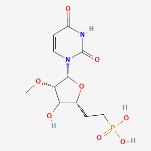 molecular formula C11H17N2O8P B12398943 1-[6-Phosphono-2-O-methyl-|A-D-ribo-hexofuranosyl]uracil 