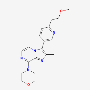 molecular formula C19H23N5O2 B12398950 4-[3-[6-(2-Methoxyethyl)pyridin-3-yl]-2-methylimidazo[1,2-a]pyrazin-8-yl]morpholine 