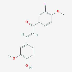 (E)-1-(3-fluoro-4-methoxyphenyl)-3-(4-hydroxy-3-methoxyphenyl)prop-2-en-1-one