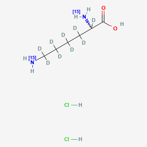 molecular formula C6H16Cl2N2O2 B12398983 L-Lysine-15N2,d9 (dihydrochloride) 