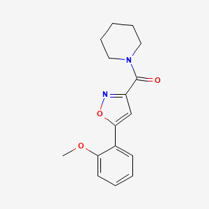 molecular formula C16H18N2O3 B1239899 [5-(2-Methoxyphenyl)-3-isoxazolyl]-(1-piperidinyl)methanone 