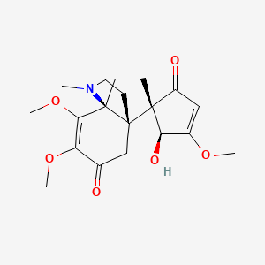 molecular formula C19H25NO6 B1239902 去氯尖晶石胺 