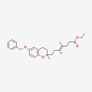 ethyl (E)-4-methyl-7-(2-methyl-6-phenylmethoxy-3,4-dihydrochromen-2-yl)hept-4-enoate