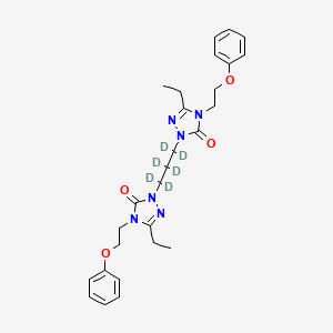 molecular formula C27H34N6O4 B12399029 Nefazodone impurity 3-d6 