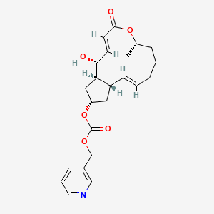 [(1R,2R,3E,7S,11E,13S,15S)-2-hydroxy-7-methyl-5-oxo-6-oxabicyclo[11.3.0]hexadeca-3,11-dien-15-yl] pyridin-3-ylmethyl carbonate