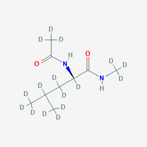 molecular formula C9H18N2O2 B12399104 N-Acetyl-L-leucine-N-methylamide-d16 