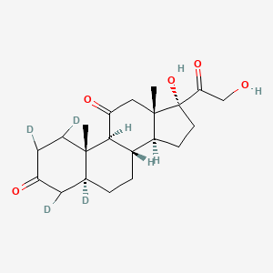 molecular formula C21H30O5 B12399115 5|A-Pregnan-17|A,21-diol-3,11,20-trione-1,2,4,5-d4 