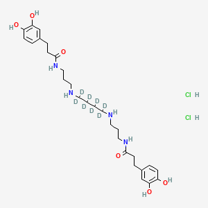 molecular formula C28H44Cl2N4O6 B12399116 Kukoamine A-d8 (dihydrochloride) 