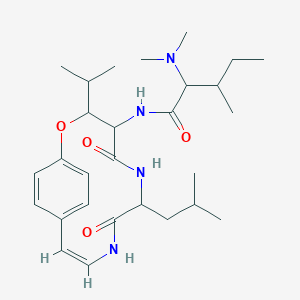 Pentanamide, 2-(dimethylamino)-3-methyl-N-[3-(1-methylethyl)-7-(2-methylpropyl)-5,8-dioxo-2-oxa-6,9-diazabicyclo[10.2.2]hexadeca-10,12,14,15-tetraen-4-yl]-, [3R-[3R*,4S*(2S*,3S*),7S*]]-