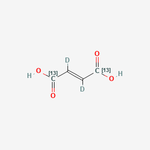 molecular formula C4H4O4 B12399145 (E)-2,3-dideuterio(1,4-13C2)but-2-enedioic acid CAS No. 100858-52-4