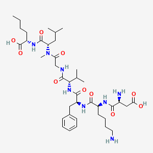 molecular formula C39H64N8O10 B12399192 [Lys5,MeLeu9,Nle10]Neurokinin A(4-10) 