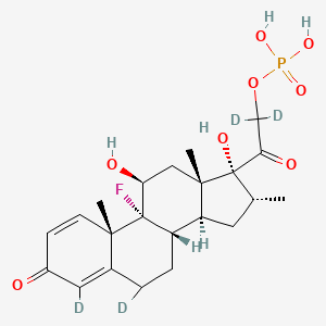 molecular formula C22H30FO8P B12399230 Dexamethasone phosphate-d4 