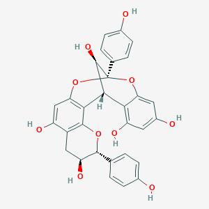 molecular formula C30H24O10 B12399264 (1R,5R,6S,13S,21R)-5,13-bis(4-hydroxyphenyl)-4,12,14-trioxapentacyclo[11.7.1.02,11.03,8.015,20]henicosa-2(11),3(8),9,15,17,19-hexaene-6,9,17,19,21-pentol 