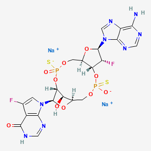 molecular formula C21H20F2N8Na2O10P2S2 B12399291 Dazostinag disodium CAS No. 2553413-93-5