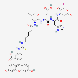 molecular formula C49H55FN8O14S B12399294 Fitc-C6-lehd-fmk 