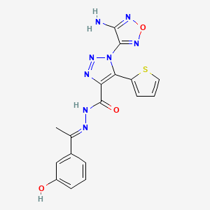 1-(4-aminofurazan-3-yl)-N-[1-(3-hydroxyphenyl)ethylideneamino]-5-(2-thienyl)triazole-4-carboxamide