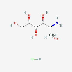 molecular formula C6H14ClNO5 B12399334 D(+)-Galactosamine-13C (hydrochloride) 