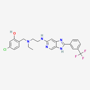 molecular formula C24H23ClF3N5O B12399359 Antimalarial agent 23 