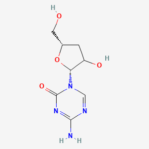 molecular formula C8H12N4O4 B12399360 4-amino-1-[(2R,5S)-3-hydroxy-5-(hydroxymethyl)oxolan-2-yl]-1,3,5-triazin-2-one 