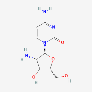 molecular formula C9H14N4O4 B12399392 4-amino-1-[(2R,3S,5R)-3-amino-4-hydroxy-5-(hydroxymethyl)oxolan-2-yl]pyrimidin-2-one 