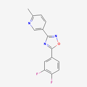 5-(3,4-difluorophenyl)-3-(6-methylpyridin-3-yl)-1,2,4-oxadiazole