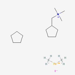 Carbanide;cyclopentane;cyclopentylmethyl(trimethyl)azanium;iron(2+);iodide