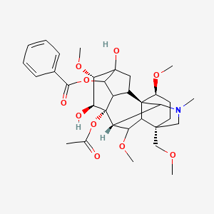 [(1S,6S,7S,8R,9R,13S,16S,18R)-8-acetyloxy-5,7-dihydroxy-6,16,18-trimethoxy-13-(methoxymethyl)-11-methyl-11-azahexacyclo[7.7.2.12,5.01,10.03,8.013,17]nonadecan-4-yl] benzoate