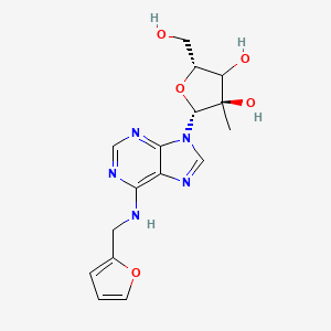 molecular formula C16H19N5O5 B12399466 (2R,3R,5R)-2-[6-(furan-2-ylmethylamino)purin-9-yl]-5-(hydroxymethyl)-3-methyloxolane-3,4-diol 