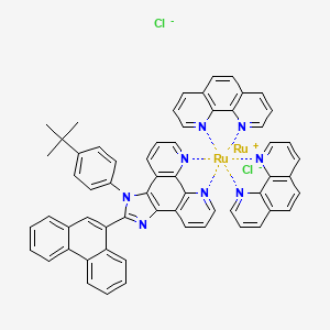 molecular formula C61H44Cl2N8Ru2- B12399469 Antibacterial agent 140 (chloride) 