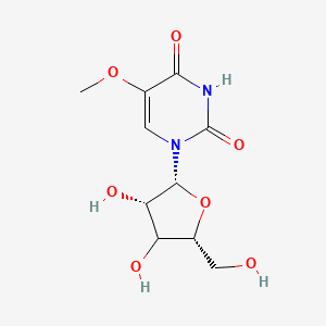 molecular formula C10H14N2O7 B12399480 1-[(2R,3S,5R)-3,4-dihydroxy-5-(hydroxymethyl)oxolan-2-yl]-5-methoxypyrimidine-2,4-dione 