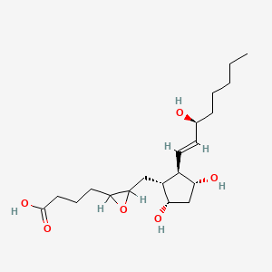 molecular formula C20H34O6 B1239949 4-[3-[[(1R,2R,3R,5S)-3,5-dihydroxy-2-[(E,3S)-3-hydroxyoct-1-enyl]cyclopentyl]methyl]oxiran-2-yl]butanoic acid CAS No. 96087-34-2