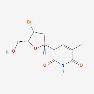 molecular formula C11H14BrNO4 B12399516 3-[(2R,5R)-4-bromo-5-(hydroxymethyl)oxolan-2-yl]-5-methyl-3H-pyridine-2,6-dione 