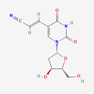 molecular formula C12H13N3O5 B1239953 2'-Deoxy-5-(2-cyanovinyl)uridine CAS No. 80173-35-9