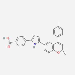 4-[5-[2,2-dimethyl-4-(4-methylphenyl)chromen-6-yl]-1H-pyrrol-2-yl]benzoic acid