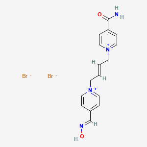 molecular formula C16H18Br2N4O2 B12399576 1-[(E)-4-[4-[(E)-hydroxyiminomethyl]pyridin-1-ium-1-yl]but-2-enyl]pyridin-1-ium-4-carboxamide;dibromide 