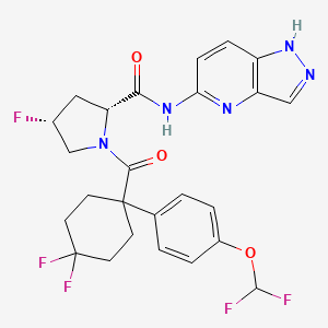 molecular formula C25H24F5N5O3 B12399596 CBP/p300-IN-10 