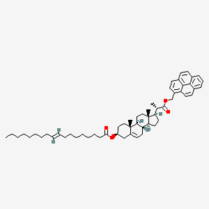 molecular formula C57H76O4 B1239961 1-Pyrenemethyl-23,24-bisnor-5-cholen-22-oate-3beta-yl oleate CAS No. 72535-39-8